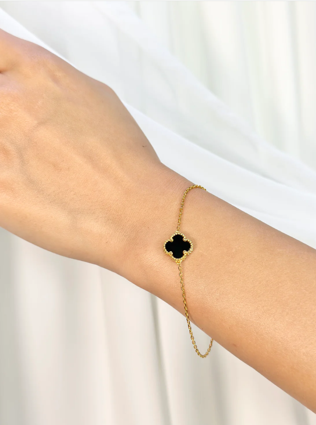 REGAL™ Black 1 Flower Bracelet.