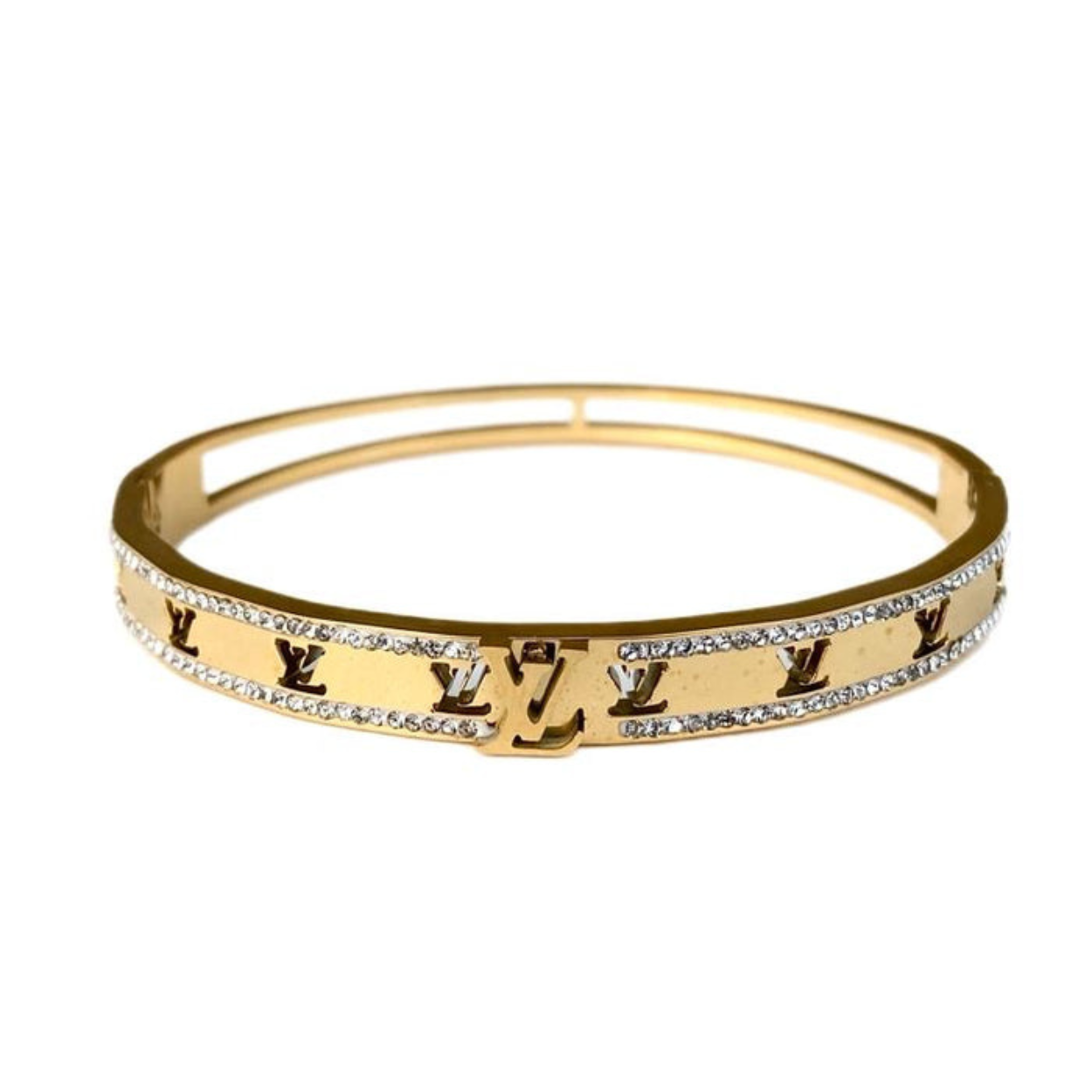 REGAL™ Diamanté stainless steel Gold bracelet.