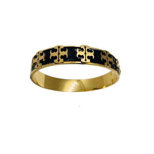 REGAL™ TORY BURCH BLACK GOLD BRACELET.