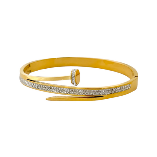 REGAL™ STONE GOLD NAIL BRACELET.