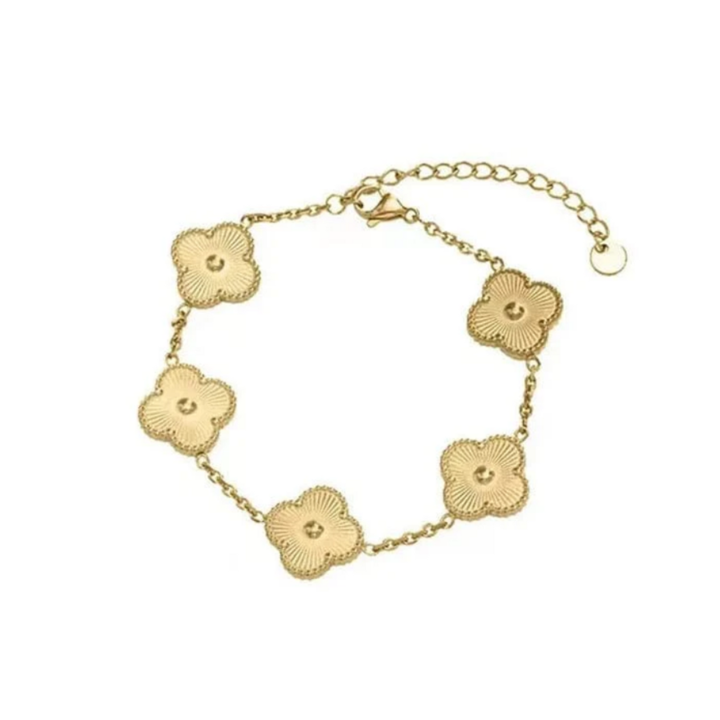 REGAL™ 5 LEAF CLOVER DOLD BRACELET.