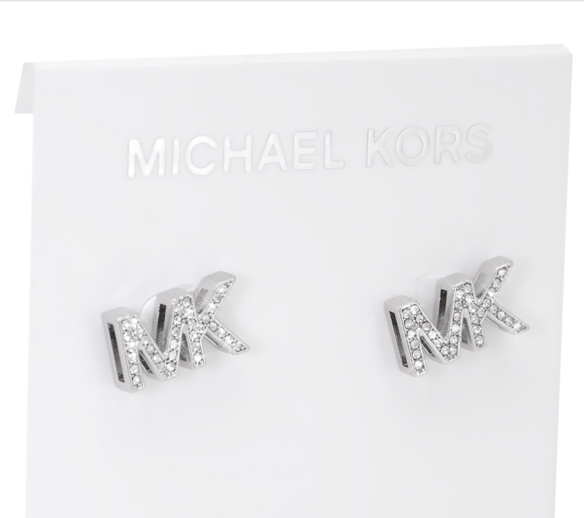 REGAL™ STONE EMBEDDED MICHAEL KORS EARSTUDS.