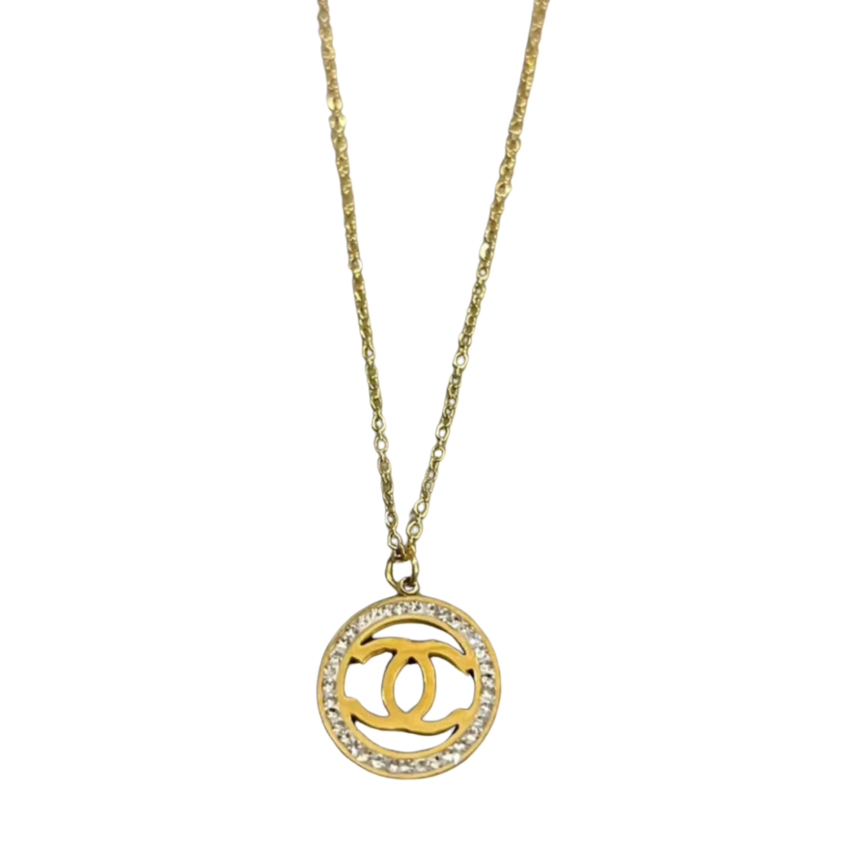 REGAL™ STONE EMBEDDED CHANEL PENDANT.