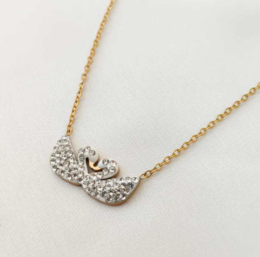 REGAL™  Double swan necklace white .