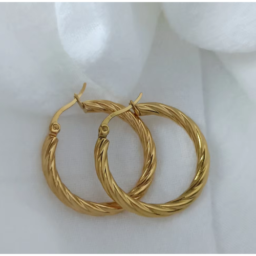 REGAL™  Twist Hoop Earrings.